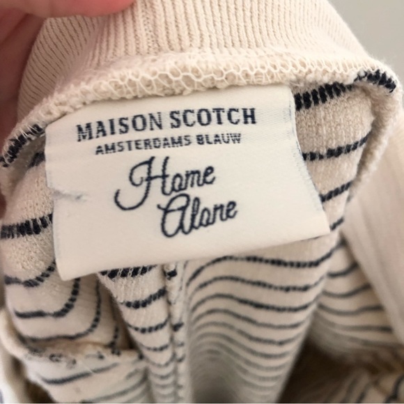 Maison Scotch Home Alone Terry Sweatpants Thin Stripes 2 Medium - Picture 5 of 7